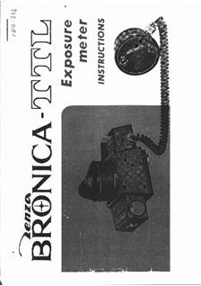 Bronica EC manual. Camera Instructions.